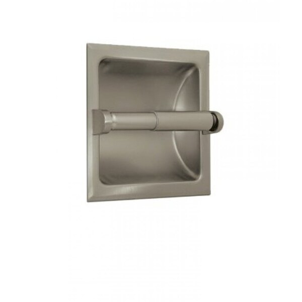 American Imaginations 5.125-in. x 7.62-in. Toilet Paper Roll Holder Satin Nickel - AI-34938