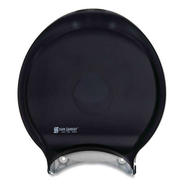 San Jamar Single 12" JBT Bath Tissue Dispenser, 1 Roll, 12.9x5-5/8x14-7/8, Black - SAN R6000TBK