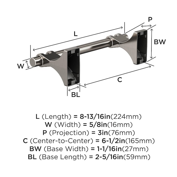 Amerock Davenport Brushed Nickel Transitional Pivoting Double Post Toilet Paper Holder - BH36051G10