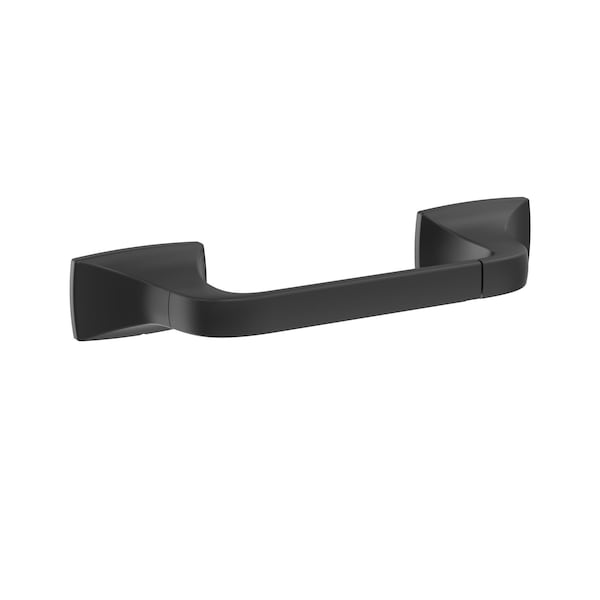Amerock Highland Ridge Matte Black Transitional Pivoting Double Post Toilet Paper Holder - BH36011MB