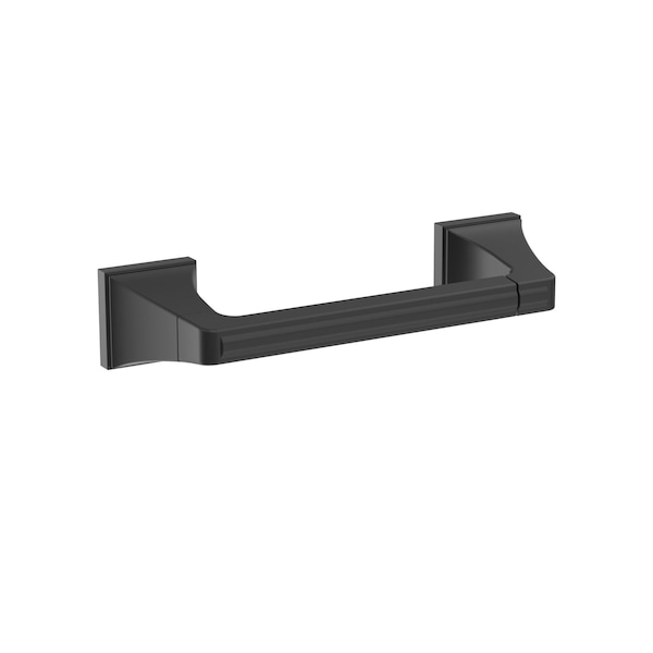 Amerock Mulholland Matte Black Traditional Pivoting Double Post Toilet Paper Holder - BH36021MB
