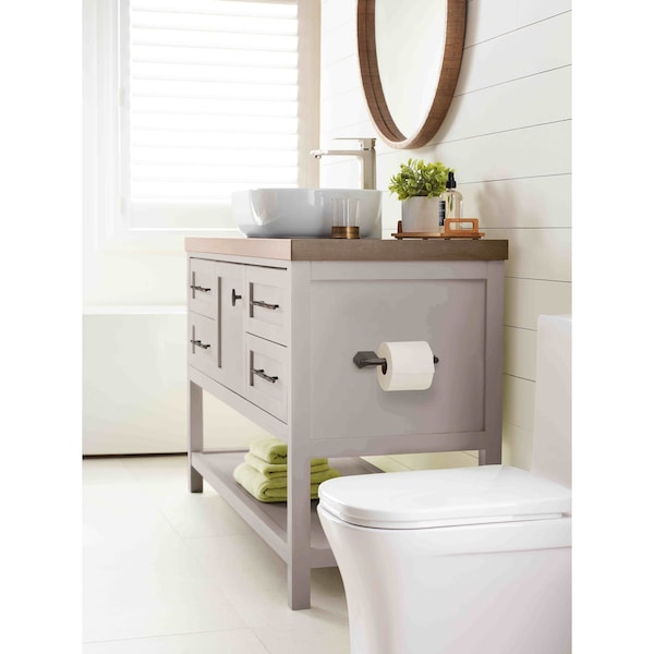 Amerock St. Vincent Oil Rubbed Bronze Contemporary Single Post Toilet Paper Holder - BH36041ORB