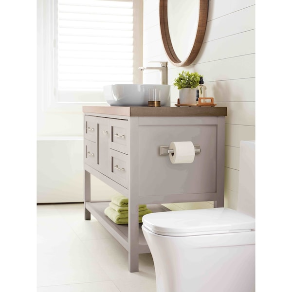 Amerock Mulholland Brushed Nickel Traditional Pivoting Double Post Toilet Paper Holder - BH36021G10