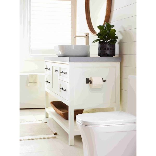 Amerock Davenport Oil Rubbed Bronze Transitional Pivoting Double Post Toilet Paper Holder - BH36051ORB