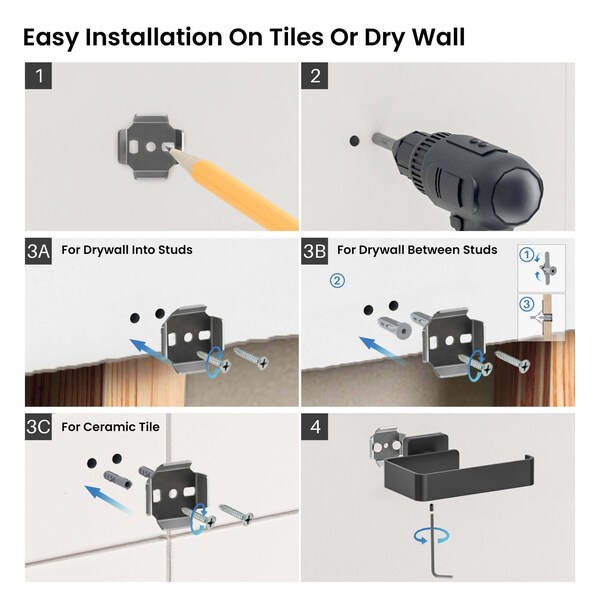Kibi Blaze Bathroom Toilet Paper Holder - KBA1602BG