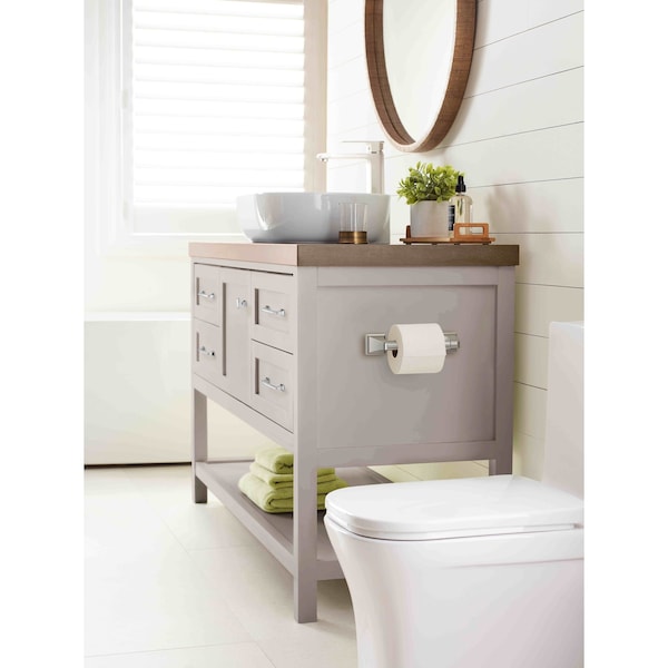 Amerock Mulholland Chrome Traditional Pivoting Double Post Toilet Paper Holder - BH3602126