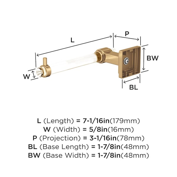 Amerock Glacio Clear/Champagne Bronze Contemporary Single Post Toilet Paper Holder - BH36061CCZ