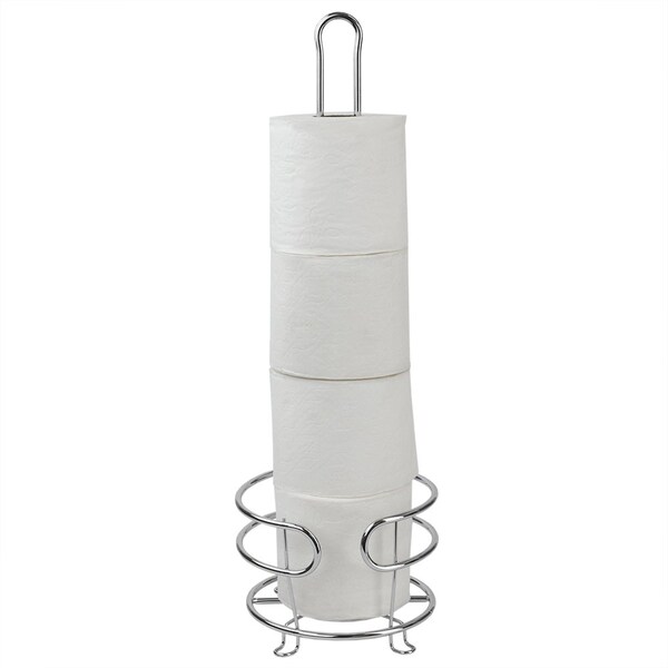 Home Basics Home Basics Chrome Plated Steel Bath Tissue Reserve - ZOR96306