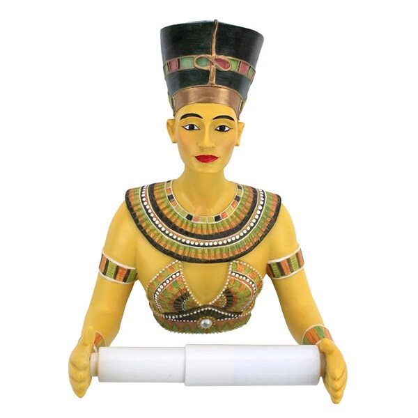 Design Toscano Queen Nefertiti Royal Bathroom Toilet Paper Holder - JQ9687