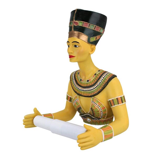 Design Toscano Queen Nefertiti Royal Bathroom Toilet Paper Holder - JQ9687