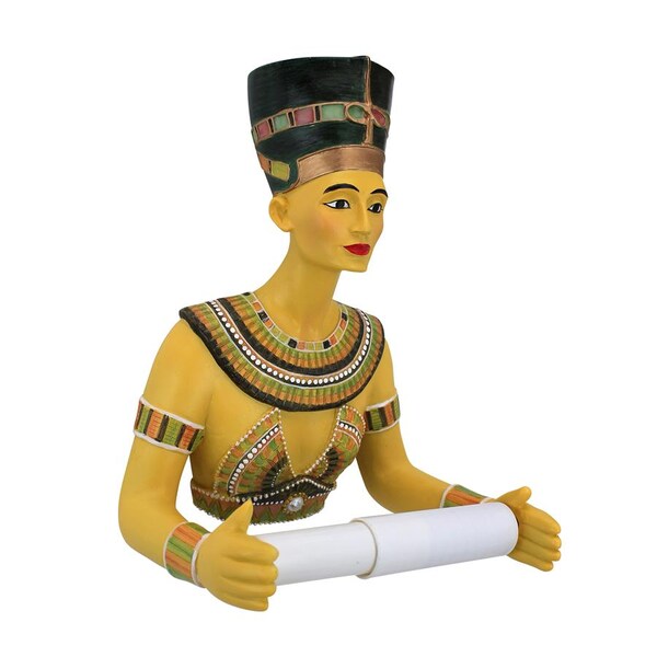 Design Toscano Queen Nefertiti Royal Bathroom Toilet Paper Holder - JQ9687