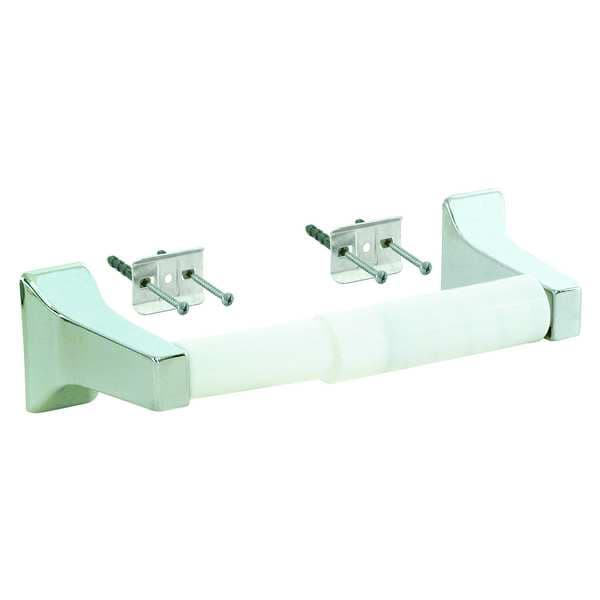 Zoro Select Toilet Paper Holder, Metal, Silver, 5-3/4"W - 15225