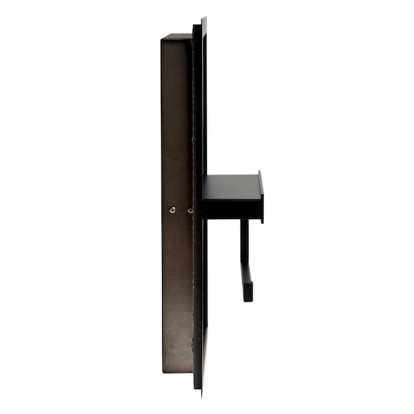 Alfi Brand Black Matte Stainless Steel Recessed Shelf / Toilet Paper Holder Niche - ABTPNC88-BLA