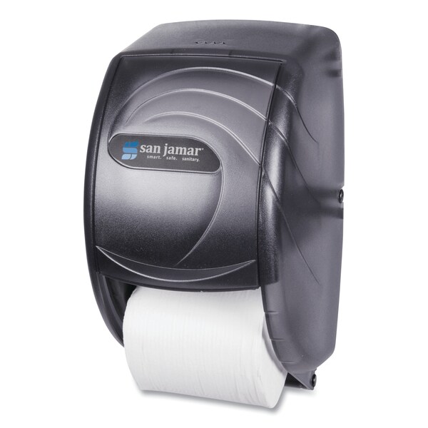 San Jamar Duett Standard Bath Tissue Dispenser, Oceans, 7 1/2 x 7 x 12 3/4, Black Pearl - R3590TBK