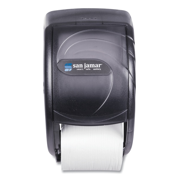 San Jamar Duett Standard Bath Tissue Dispenser, Oceans, 7 1/2 x 7 x 12 3/4, Black Pearl - R3590TBK