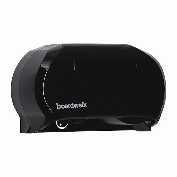 Boardwalk Standard Twin Toilet Tissue Dispenser, 13 x 8 3/4, Black - R3670BKBW