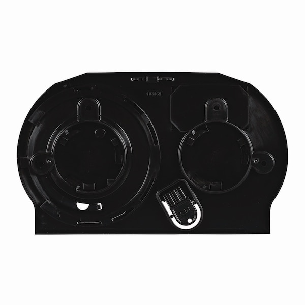 Boardwalk Standard Twin Toilet Tissue Dispenser, 13 x 8 3/4, Black - R3670BKBW