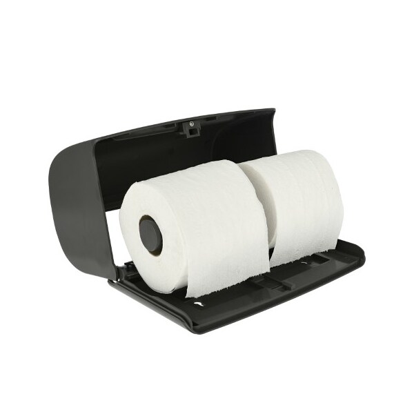 Alpine Industries Side-by-Side Double Roll Toilet Tissue Dispenser, Gray - ALP452-GRY-2PK