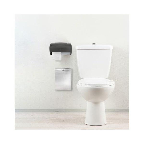 Alpine Industries Side-by-Side Double Roll Toilet Tissue Dispenser, Gray - ALP452-GRY-2PK
