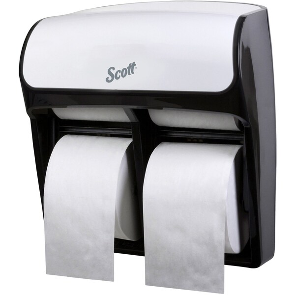 Kimberly-Clark Professional Pro High-Capacity Toilet Paper Dispenser 4 Roll (44517), White, 11.25" x 12.75" x 6.19" (Qty 1) - 44517