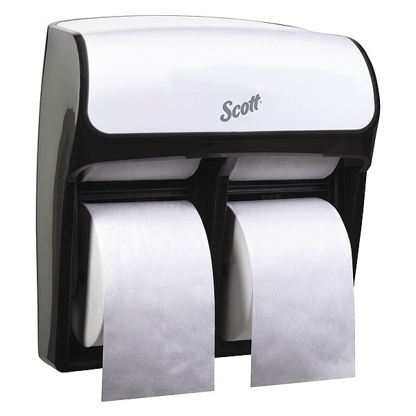 Kimberly-Clark Professional Pro High-Capacity Toilet Paper Dispenser 4 Roll (44517), White, 11.25" x 12.75" x 6.19" (Qty 1) - 44517
