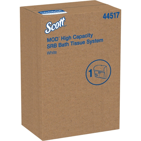 Kimberly-Clark Professional Pro High-Capacity Toilet Paper Dispenser 4 Roll (44517), White, 11.25" x 12.75" x 6.19" (Qty 1) - 44517