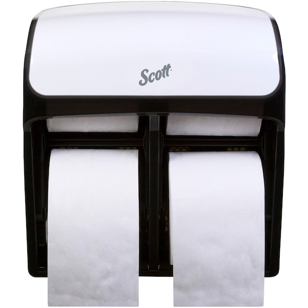 Kimberly-Clark Professional Pro High-Capacity Toilet Paper Dispenser 4 Roll (44517), White, 11.25" x 12.75" x 6.19" (Qty 1) - 44517