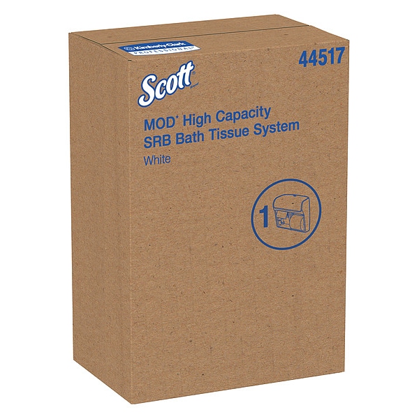 Kimberly-Clark Professional Pro High-Capacity Toilet Paper Dispenser 4 Roll (44517), White, 11.25" x 12.75" x 6.19" (Qty 1) - 44517