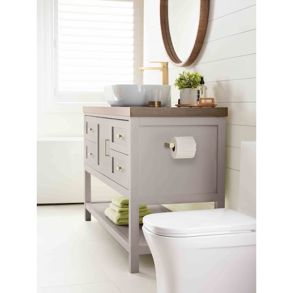 Amerock Monument Golden Champagne Contemporary Single Post Toilet Paper Holder - BH36081BBZ