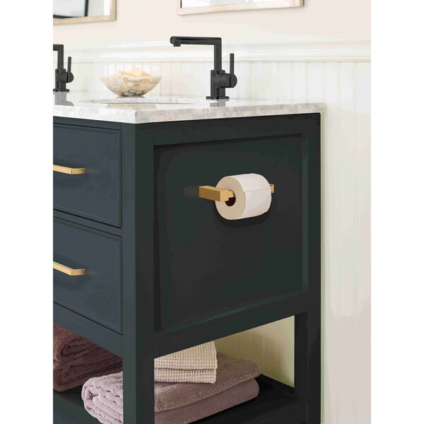 Amerock Monument Golden Champagne Contemporary Single Post Toilet Paper Holder - BH36081BBZ