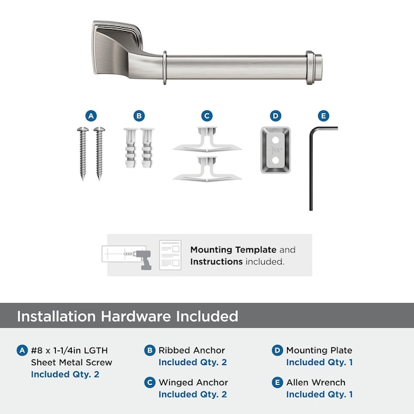 Amerock Revitalize Brushed Nickel Traditional Single Post Toilet Paper Holder - BH36031G10