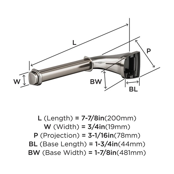 Amerock Revitalize Brushed Nickel Traditional Single Post Toilet Paper Holder - BH36031G10