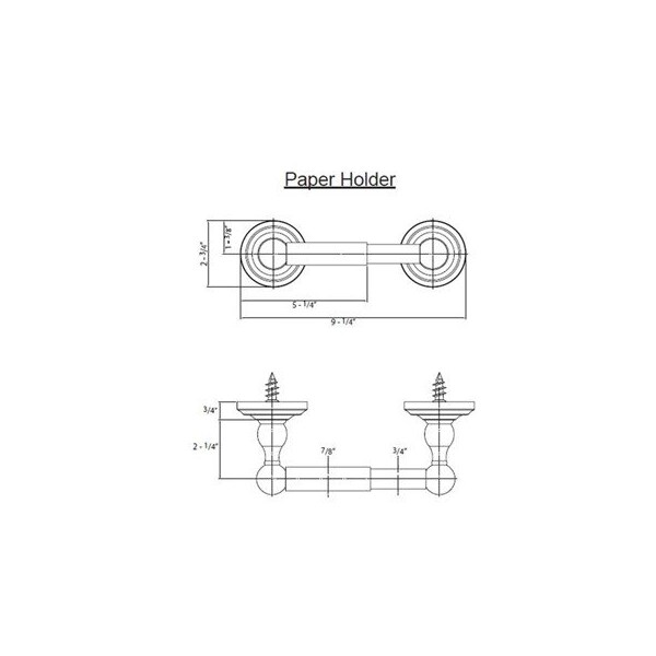 Delaney Hardware 600 SERIES US15 PAPER HOLDER - 550008