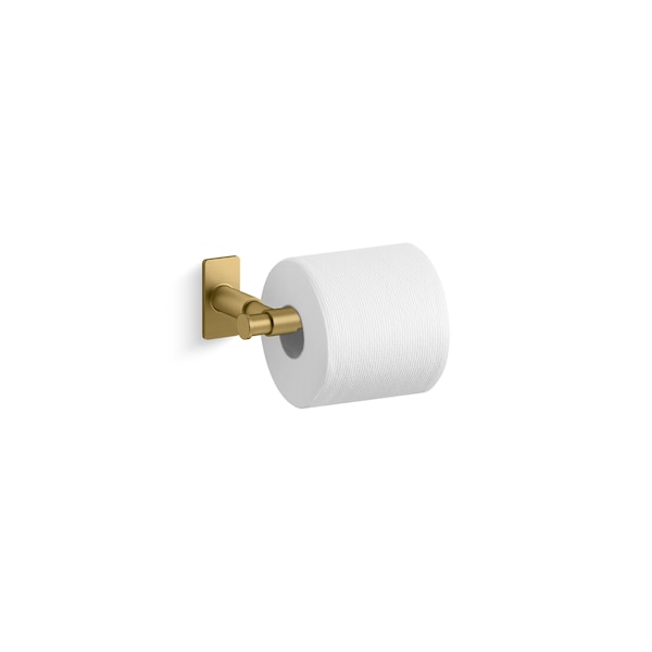 Kohler Pivoting Toilet Paper Holder in Vibrant Brushed Moderne Brass - 35929-2MB
