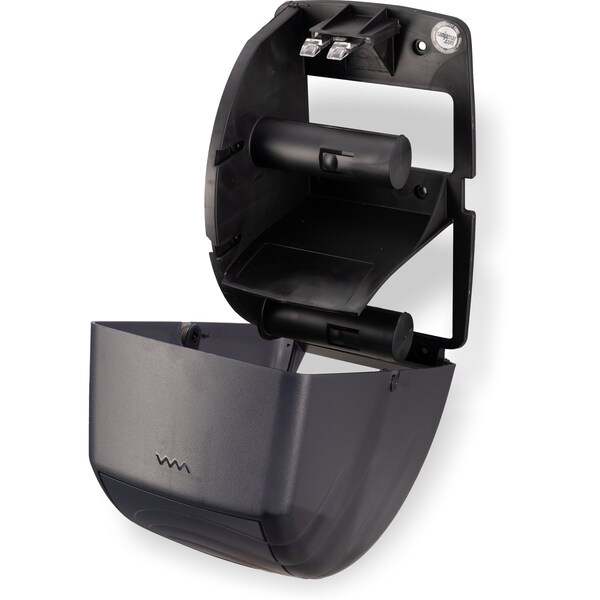 San Jamar Toilet Tissue Dispenser, Vertical, Black - R3590TBKGR
