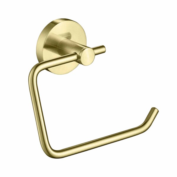 Kibi Circular Toilet Paper Holder - Brush Gold - KBA1405BG