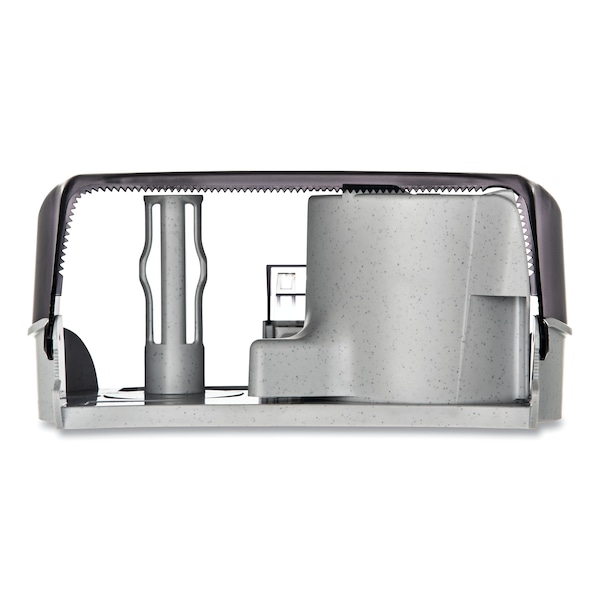 San Jamar VersaTwin Tissue Dispenser, 8 x 5.75 x 12.75, Transparent Black Pearl - R3600TBK