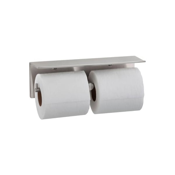 Bobrick Bobrick Double Roll Toilet Tissue Dispenser W/ Utility Shelf, Surface Mounted - - B-540