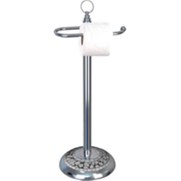 Nusteel NuSteel TGC13AMH Standing Toilet Tissue Holder Chrome Finish with Aqua Mosaic - TGC13AMH