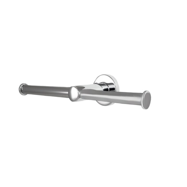 Preferred Bath Accessories Anello Euro Double Toilet Tissue Holder, Horizontal, Polished Chrome - 2008-PC-FMDH