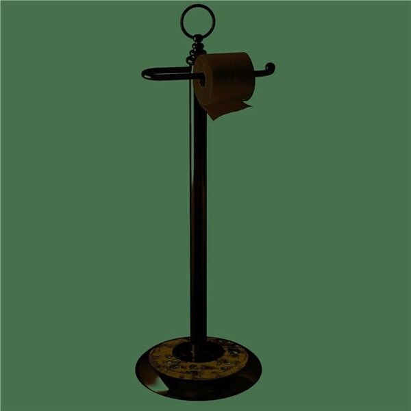 Nusteel NuSteel TGC13MOPH Standing Toilet Tissue Holder Chrome Finish with Mother of Pearl - TGC13MOPH