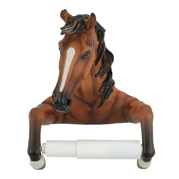 Design Toscano Steady Stallion Bathroom Toilet Paper Holder - JQ10174
