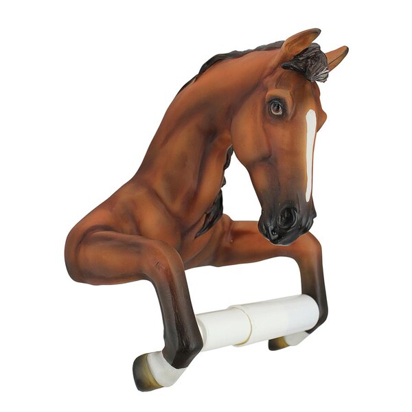 Design Toscano Steady Stallion Bathroom Toilet Paper Holder - JQ10174