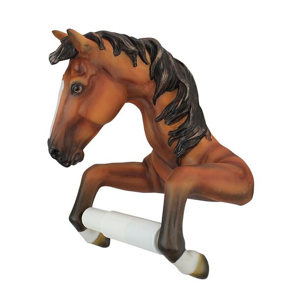 Design Toscano Steady Stallion Bathroom Toilet Paper Holder - JQ10174