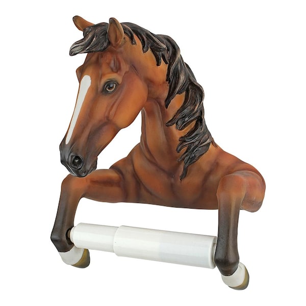 Design Toscano Steady Stallion Bathroom Toilet Paper Holder - JQ10174
