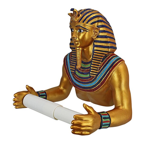 Design Toscano King Tut Royal Bathroom Toilet Paper Holder - JQ9686