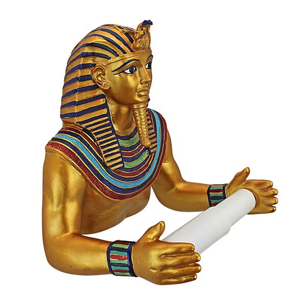 Design Toscano King Tut Royal Bathroom Toilet Paper Holder - JQ9686