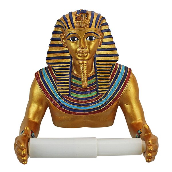 Design Toscano King Tut Royal Bathroom Toilet Paper Holder - JQ9686