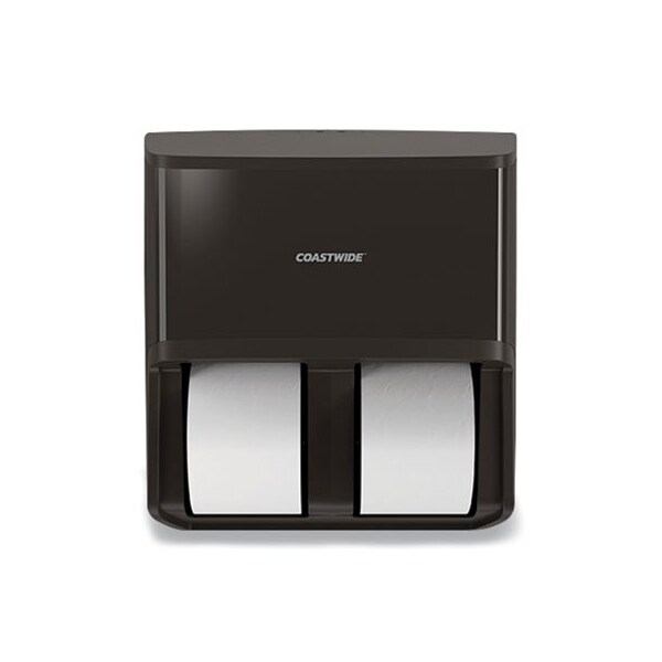 Coastwide J-SERIES QUAD BATH TISSUE DISPENSER, 13.52 X 7.51 X 14.66, BLACK - 24405518