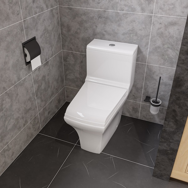 Alfi Brand ALFI brand ABTPC77-BLA Black Matte Stainless Steel Recessed Toilet Paper Holder with Cover - ABTPC77-BLA